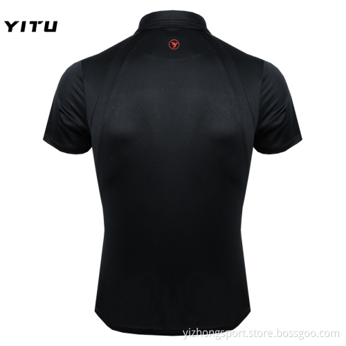 Moisture Wicking Dry Fit Polo Shirt Black